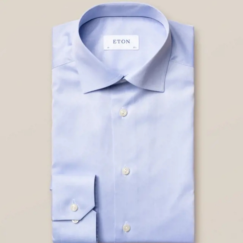 ETON blue slim dress shirt